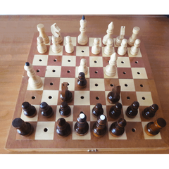 Шахи для сліпих дерев'яні 1