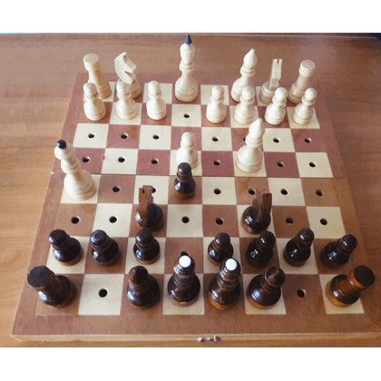 Шахматы для слепых деревянные 1