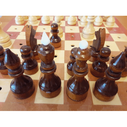Шахматы для слепых деревянные 3