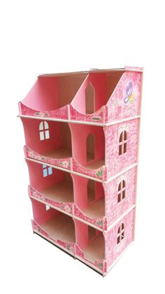 Домик кукольный - шкаф с росписью мраморный 3