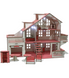 Игровой набор Кукольный дом большой 85х35х55 с гаражом с подсветкой