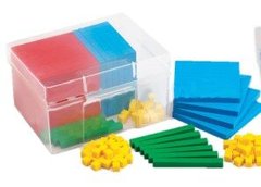 Пластиковий базовий математичний куб чотири кольори в контейнері  1