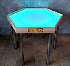 Шестикутний стіл для пісочної терапії зі світлодіодною кольоровою стрічкою 1