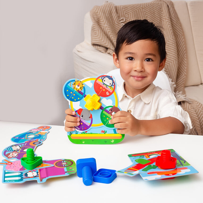 Игра-конструктор с пластиковыми болтами Парк развлечений для малышей 4