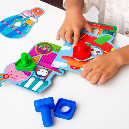 Игра-конструктор с пластиковыми болтами Парк развлечений для малышей 5