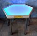 Шестикутний стіл для пісочної терапії зі світлодіодною кольоровою стрічкою, різнокольоровий, Ясень, 100х87х8, дуб