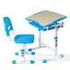 Комплект парта і стілець-трансформери PICCOLINO, Блакитний, від 3-ох до 10-ти років, 15, Навчальний стіл для однієї дитини, 17 кг