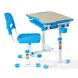 Комплект парта и стул-трансформеры PICCOLINO , Голубой, от 3-х до 10-ти лет, 15, Навчальний стіл для однієї дитини, 17 кг