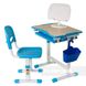 Комплект парта и стул-трансформеры PICCOLINO , Голубой, от 3-х до 10-ти лет, 15, Навчальний стіл для однієї дитини, 17 кг
