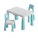 Дитячий функціональний столик "Моно Блу" та два стільця