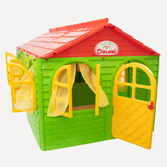 Будиночок дитячий ігровий зі шторками в 3 кольорах 2560 мм 1
