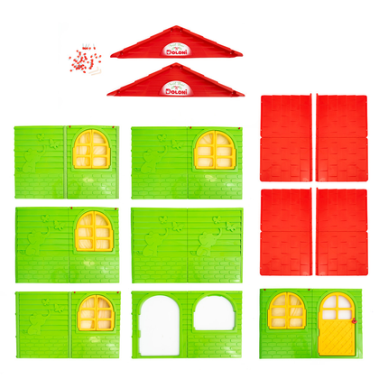Будиночок дитячий ігровий зі шторками в 3 кольорах 2560 мм 5