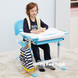 Комплект парта і стілець-трансформери BAMBINO, Блакитний, від 3-ох до 11-ти років, 15, Навчальний стіл для однієї дитини, 17,7 кг