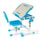 Комплект парта и стул-трансформеры BAMBINO, Голубой, от 3-х до 11-ти лет, 15, Навчальний стіл для однієї дитини, 17,7 кг