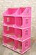 Домик кукольный - шкаф с росписью розовый