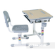 Комплект парта і стілець-трансформери BAMBINO, сірий, від 3-ох до 11-ти років, 15, Навчальний стіл для однієї дитини, 17,7 кг