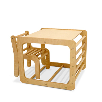 Дерев'яний комплект Крісло та столик Кубік 3
