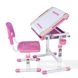 Комплект парта і стілець-трансформери BAMBINO, Рожевий, від 3-ох до 11-ти років, 15, Навчальний стіл для однієї дитини, 17,7 кг
