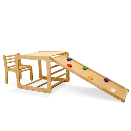 Комплект дитячого столика та стільця Кубік з гіркою 1