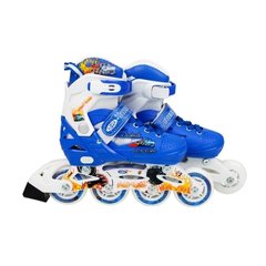 Роликовые коньки синие с принтом hot wheels 1