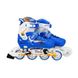 Роликовые коньки синие с принтом hot wheels