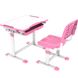 Зростаюча парта та стілець для дітей SORPRESA, Рожевий, Зростаюча дитяча парта зі стільцем