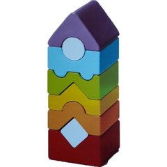 Дерев'яна розвиваюча іграшка Пірамідка 8 деталей 1