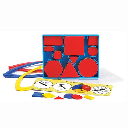 Блоки Дьенеша "Изучаем цвета, фигуры, размеры" с карточками и спинером, 60 блоков 4