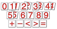 Набор цифр и математических знаков 1
