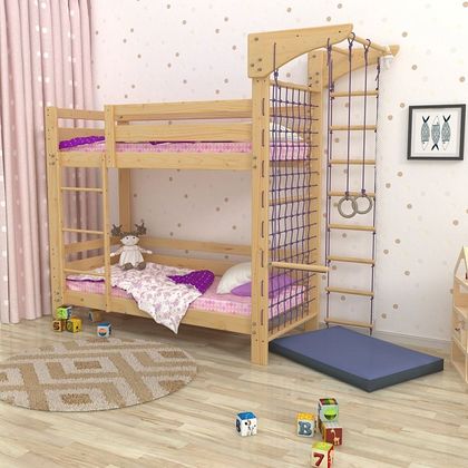 Двоярусне спортивне ліжко покрите лаком babyson 8 80x190см 5