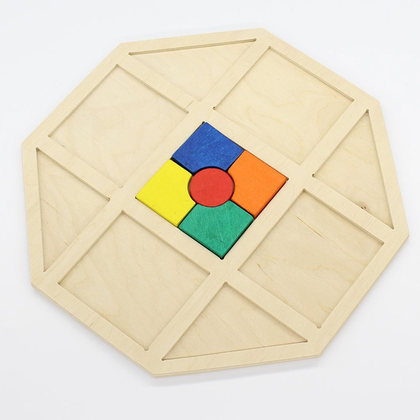 Развивающая игрушка Деревянный планшет Восьмиугольник 4