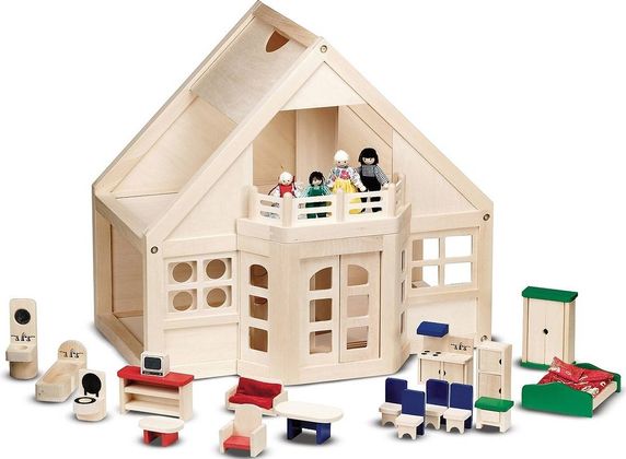 Детский меблированный деревянный домик 2